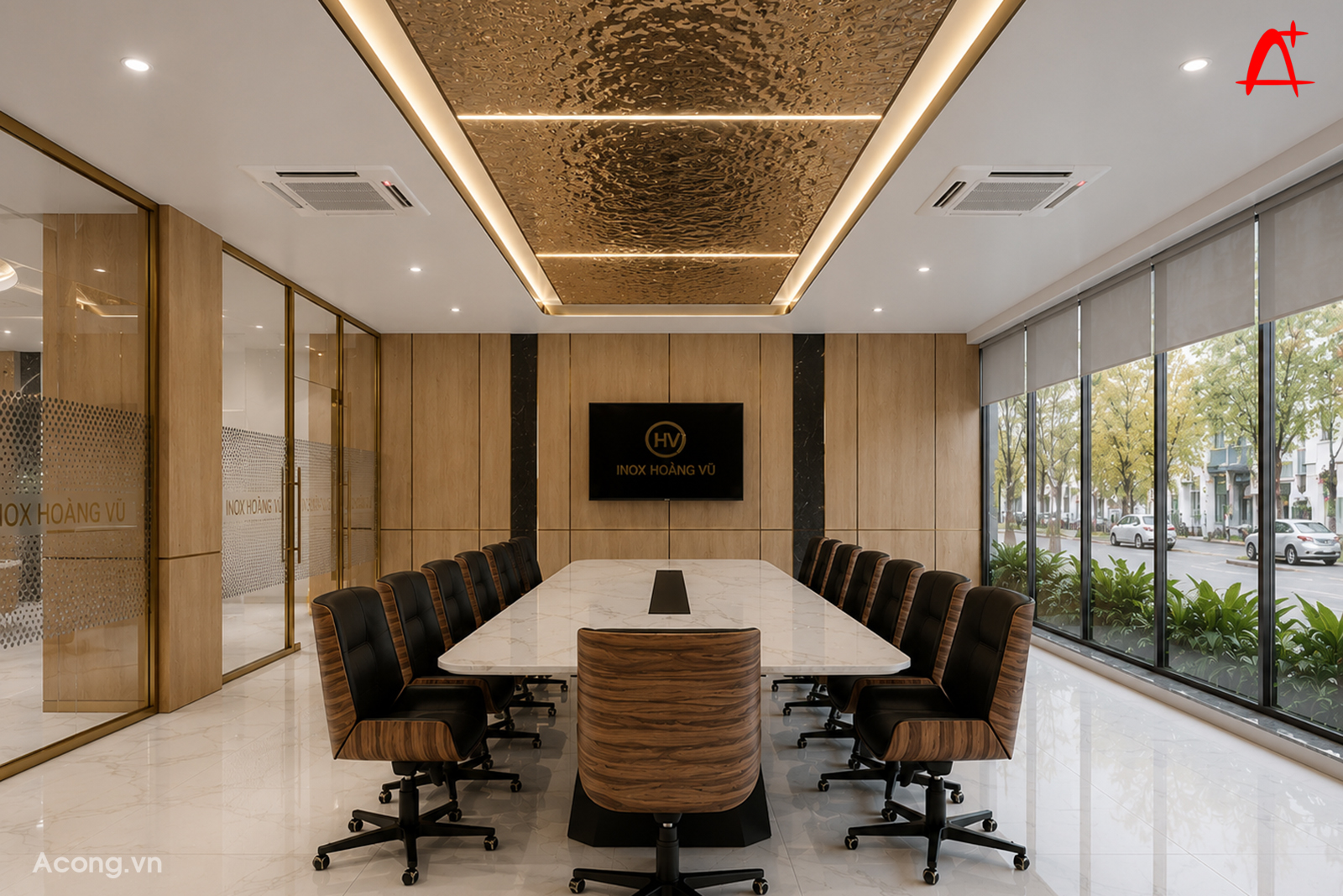 Phòng khách tại tầng 1- văn phòng công ty Inox Hoàng Vũ